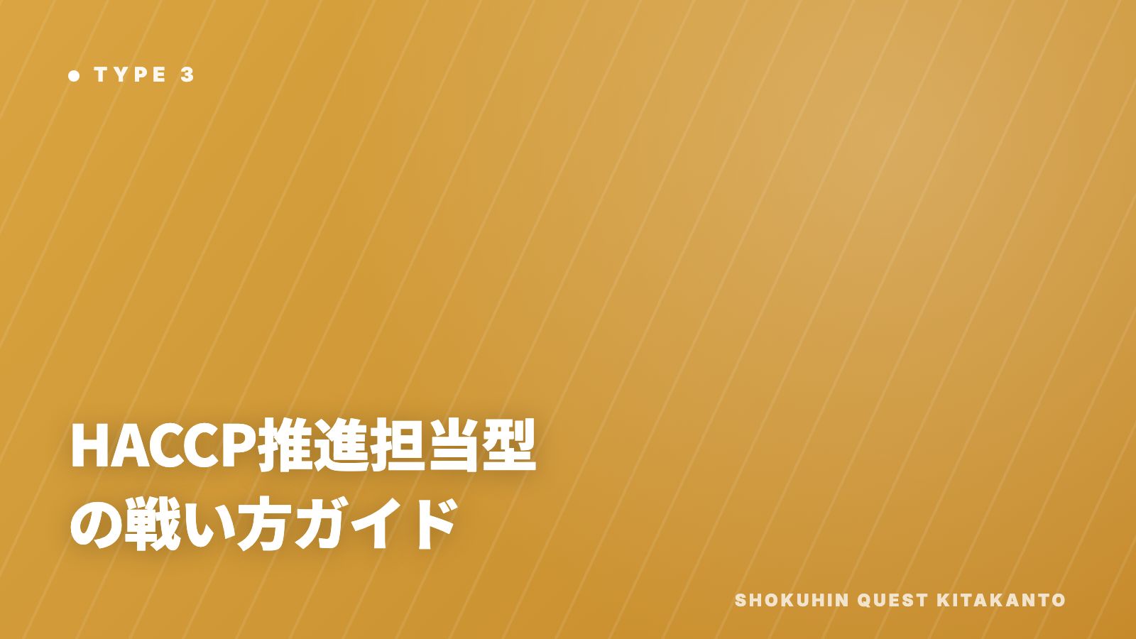 HACCP推進担当型の戦い方ガイド 表紙