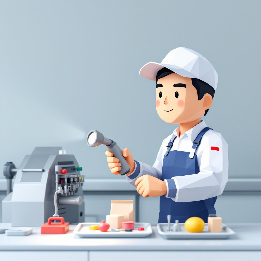 設備保全（食品工場）のキャラクターイラスト